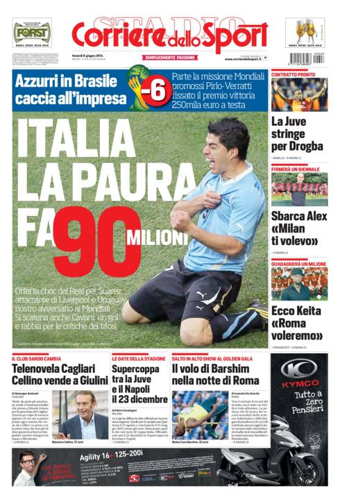 CORRIERE DELLO SPORT Ecco La Prima Pagina Di Oggi Juvelive It