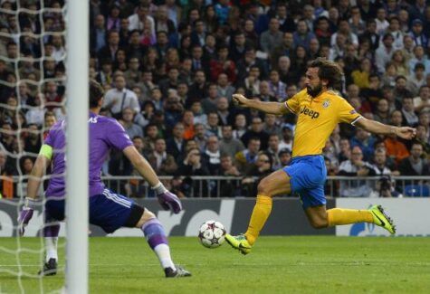 Pirlo in azione al Bernabeu (getty images)