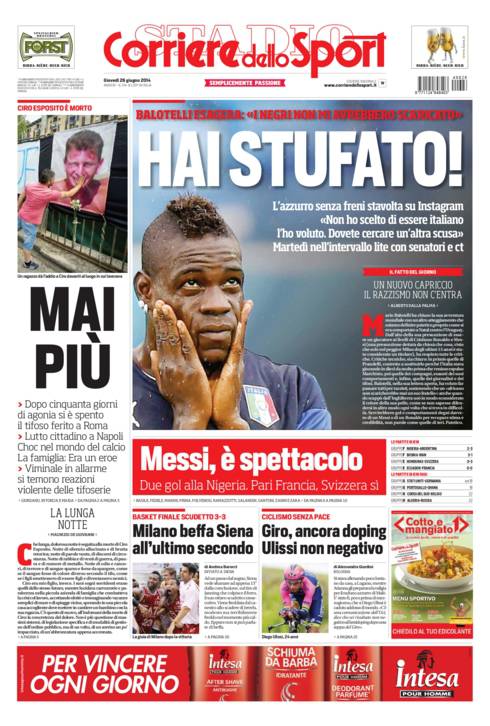 Corriere Dello Sport Ecco La Prima Pagina Di Oggi Juveliveit