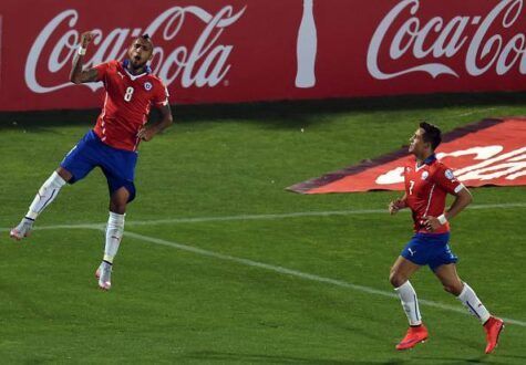 Arturo Vidal (Photo credit should read RODRIGO ARANGUA/AFP/Getty Images)