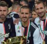 Bonucci, Barzagli e Chiellini con la maglia della Juve