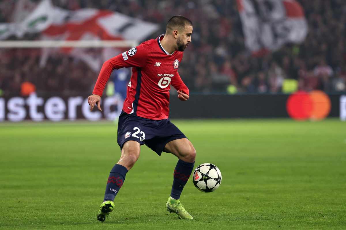 Zhegrova del Lille contro la Juventus in Champions League