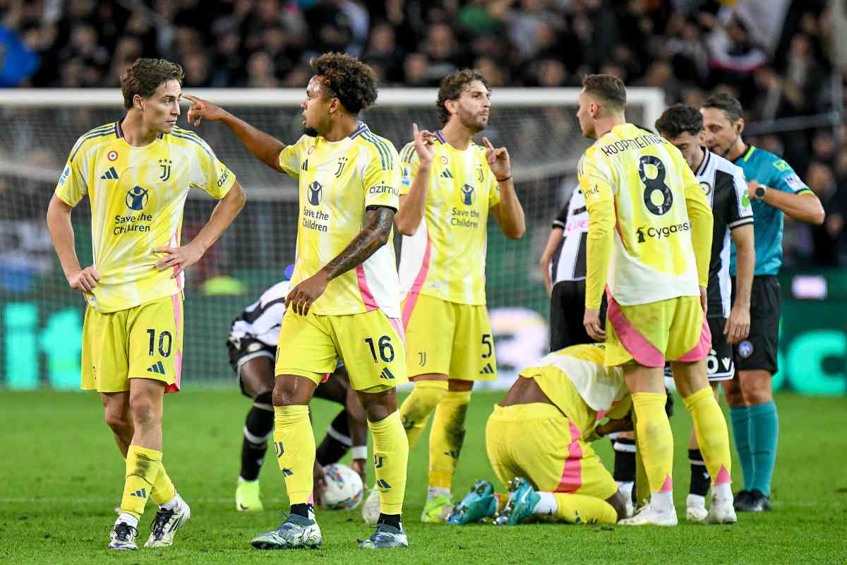 Calciatori Juventus in campo