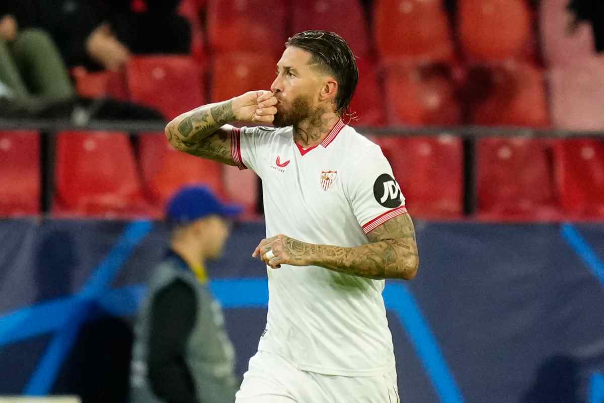 Sergio Ramos esulta