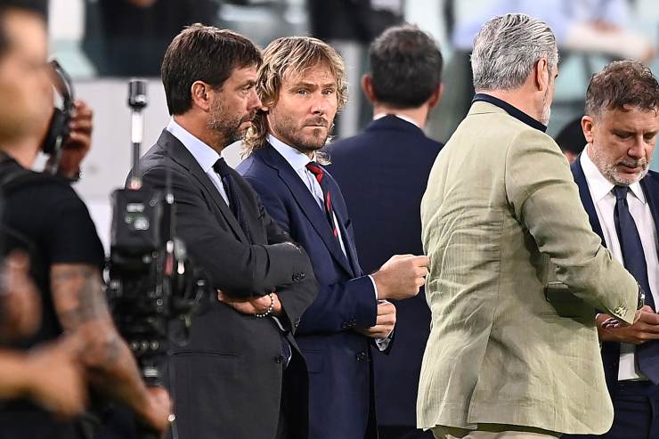 Andrea Agnelli e Pavel Nedved di profilo