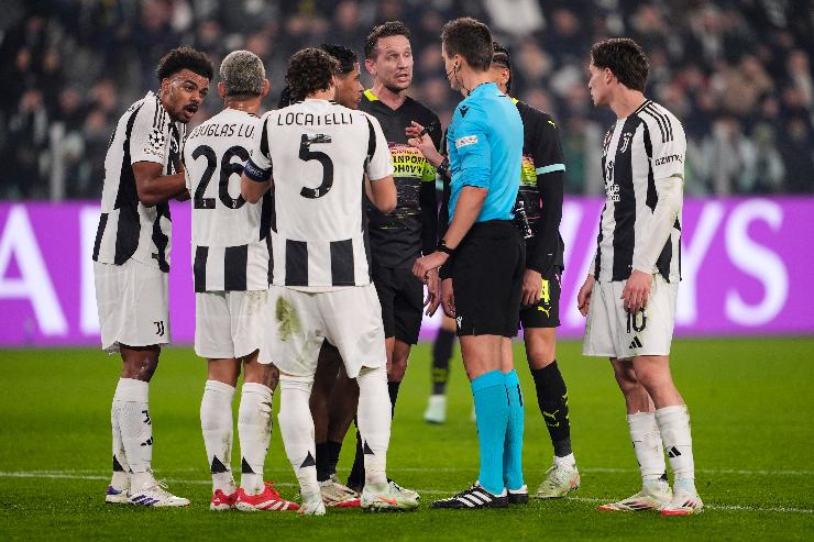 I giocatori della Juventus in campo