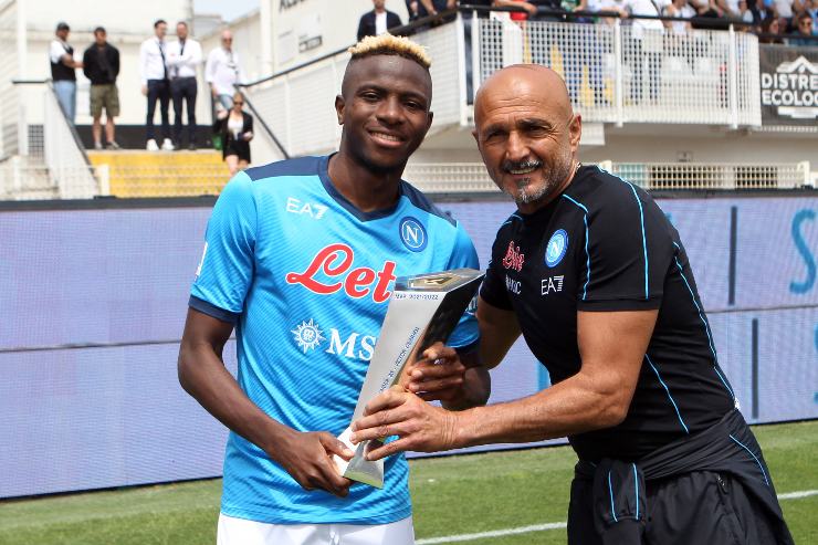 Victor Osimhen e Luciano Spalletti ai tempi del Napoli