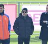 Giuntoli e Motta al campo di allenamento