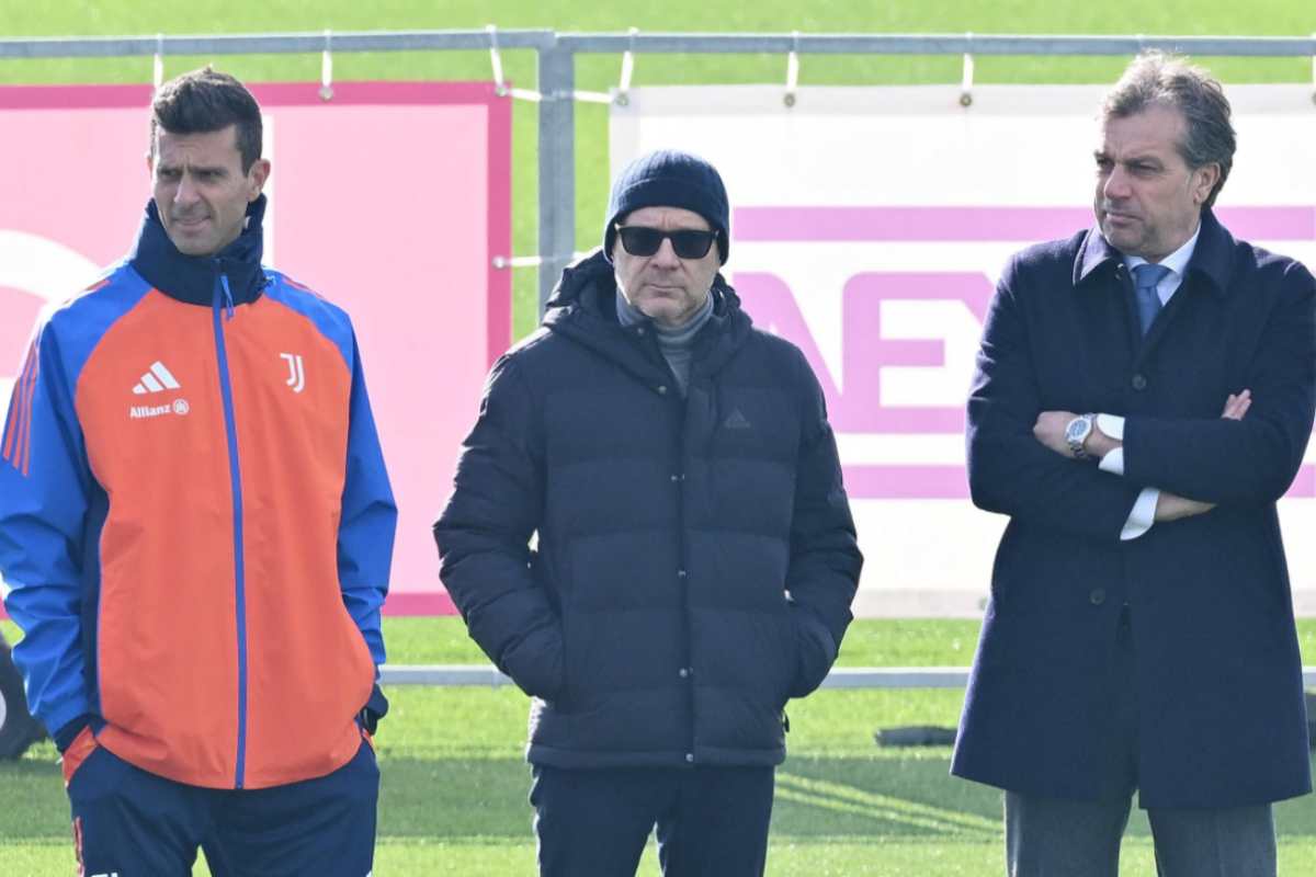 Giuntoli e Motta al campo di allenamento