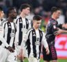 Giocatori della Juve delusi dopo l'eliminazione dalla Coppa Italia